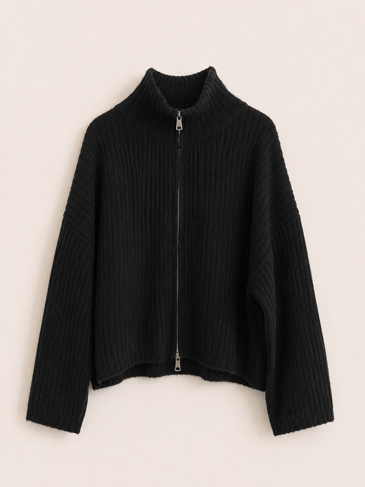 Strickjacke mit Reißverschluss