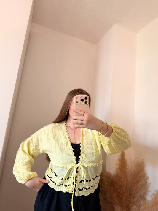 Musselin Bluse mit spitze Chloe