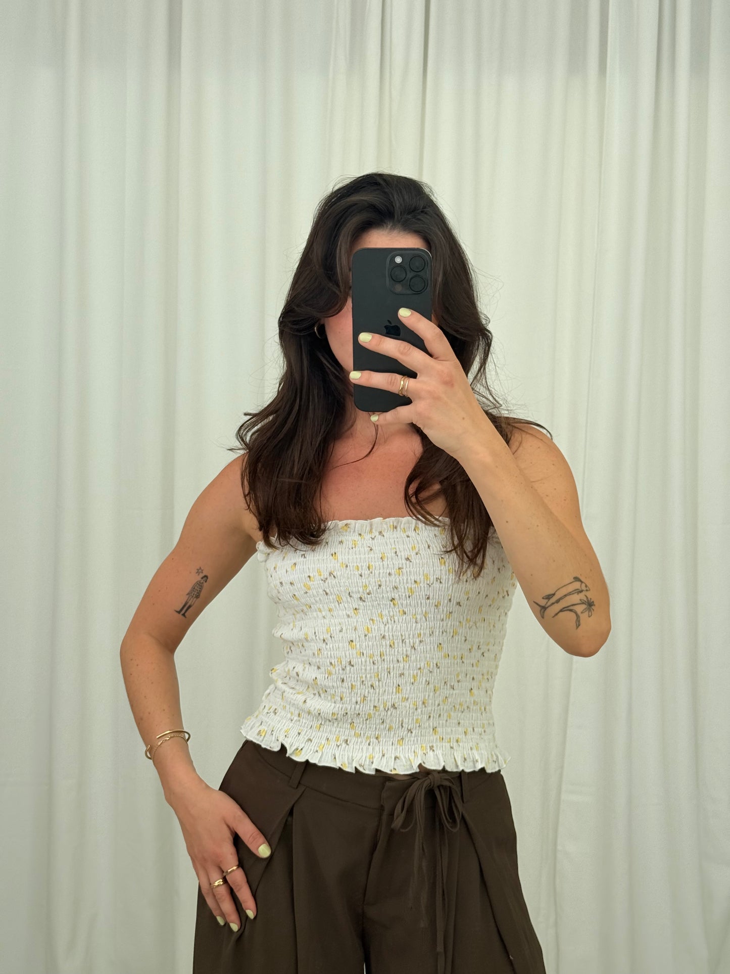 Blumen Bandeau Top