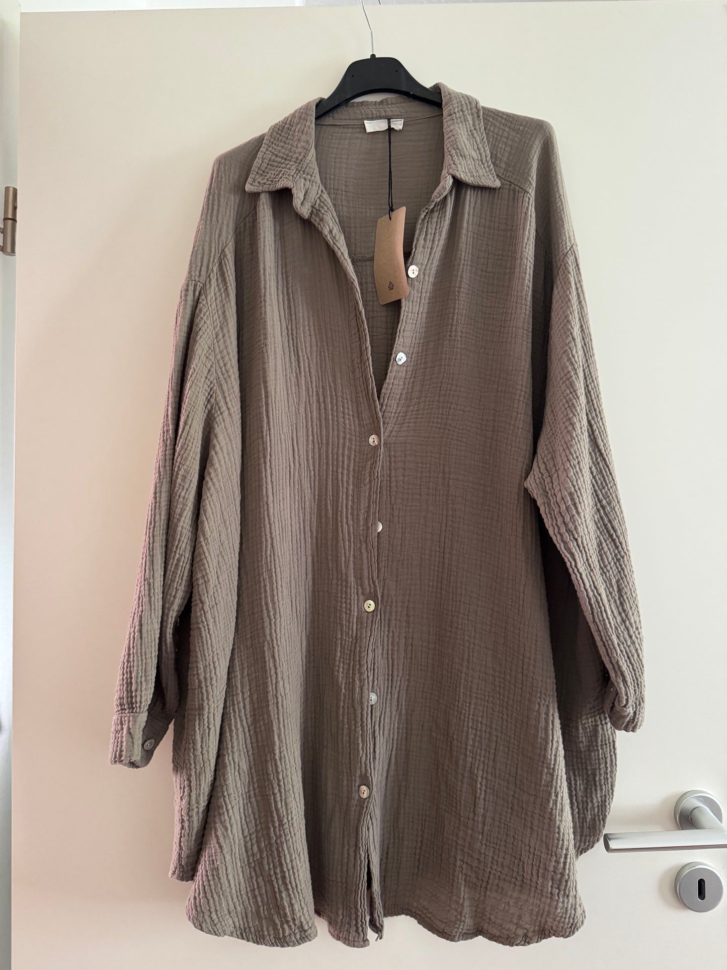 Lange Musselin Bluse oversize