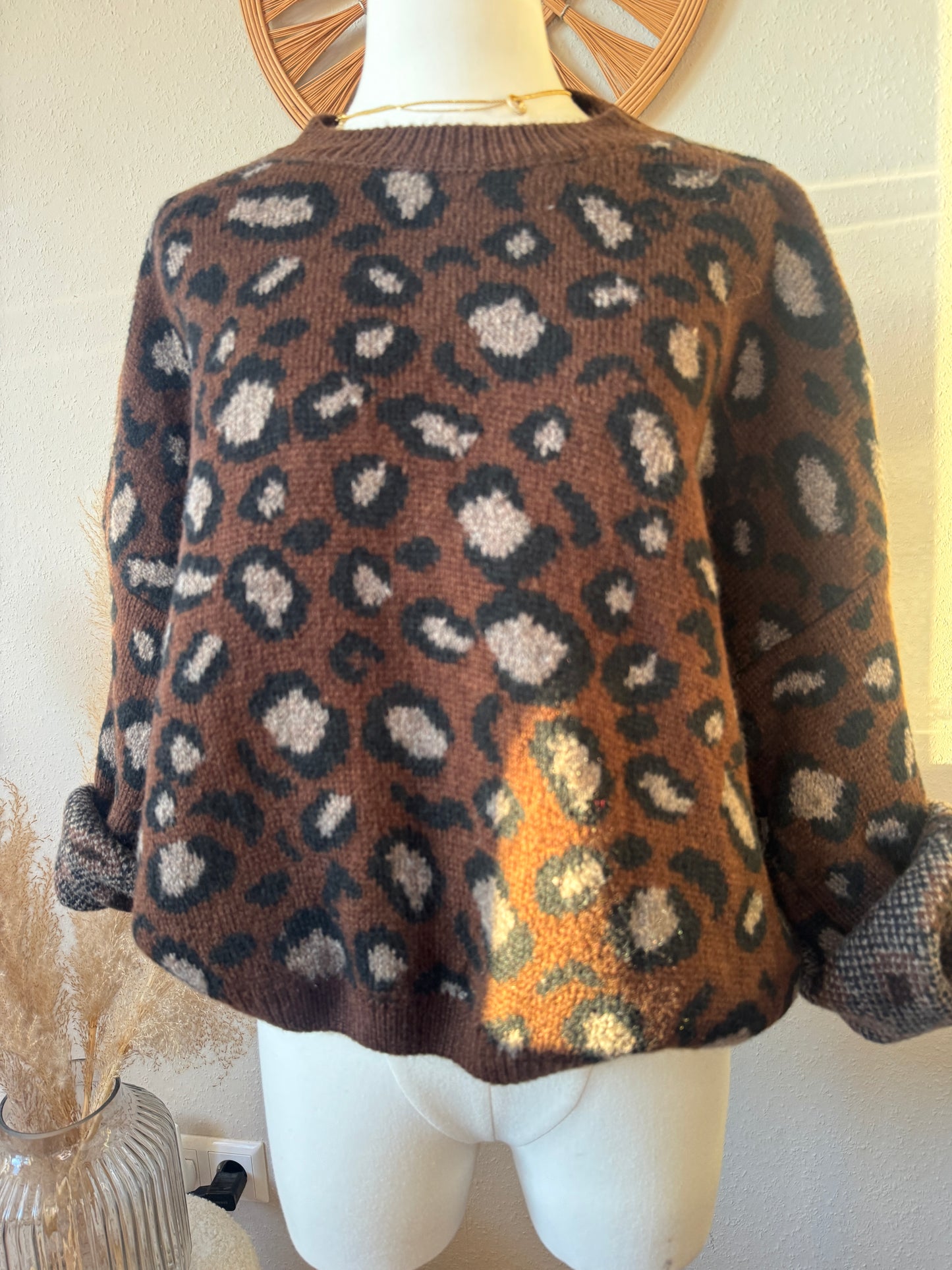 Leo Strickpullover Braun