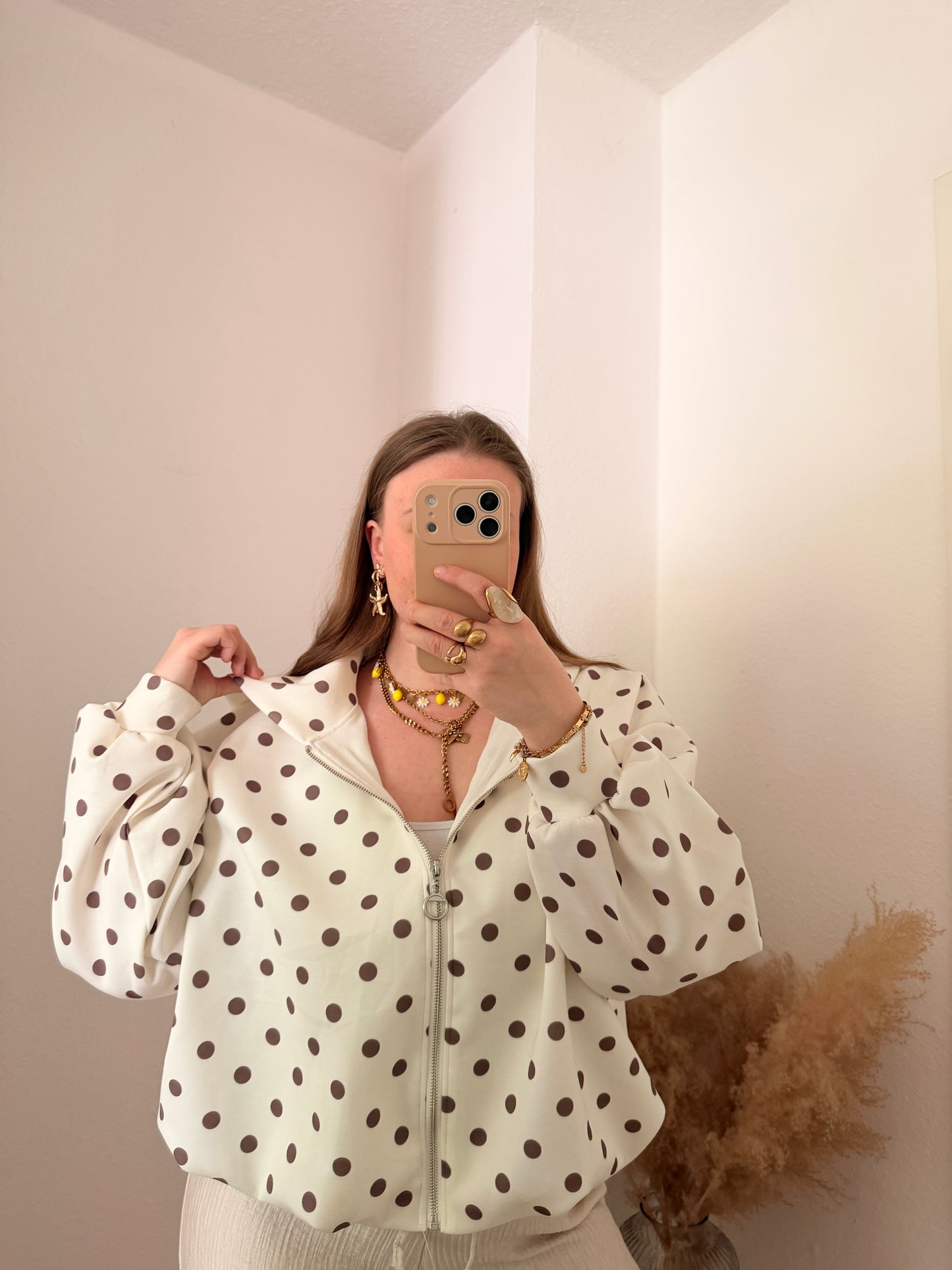 Polka Sweatshirt Jacke