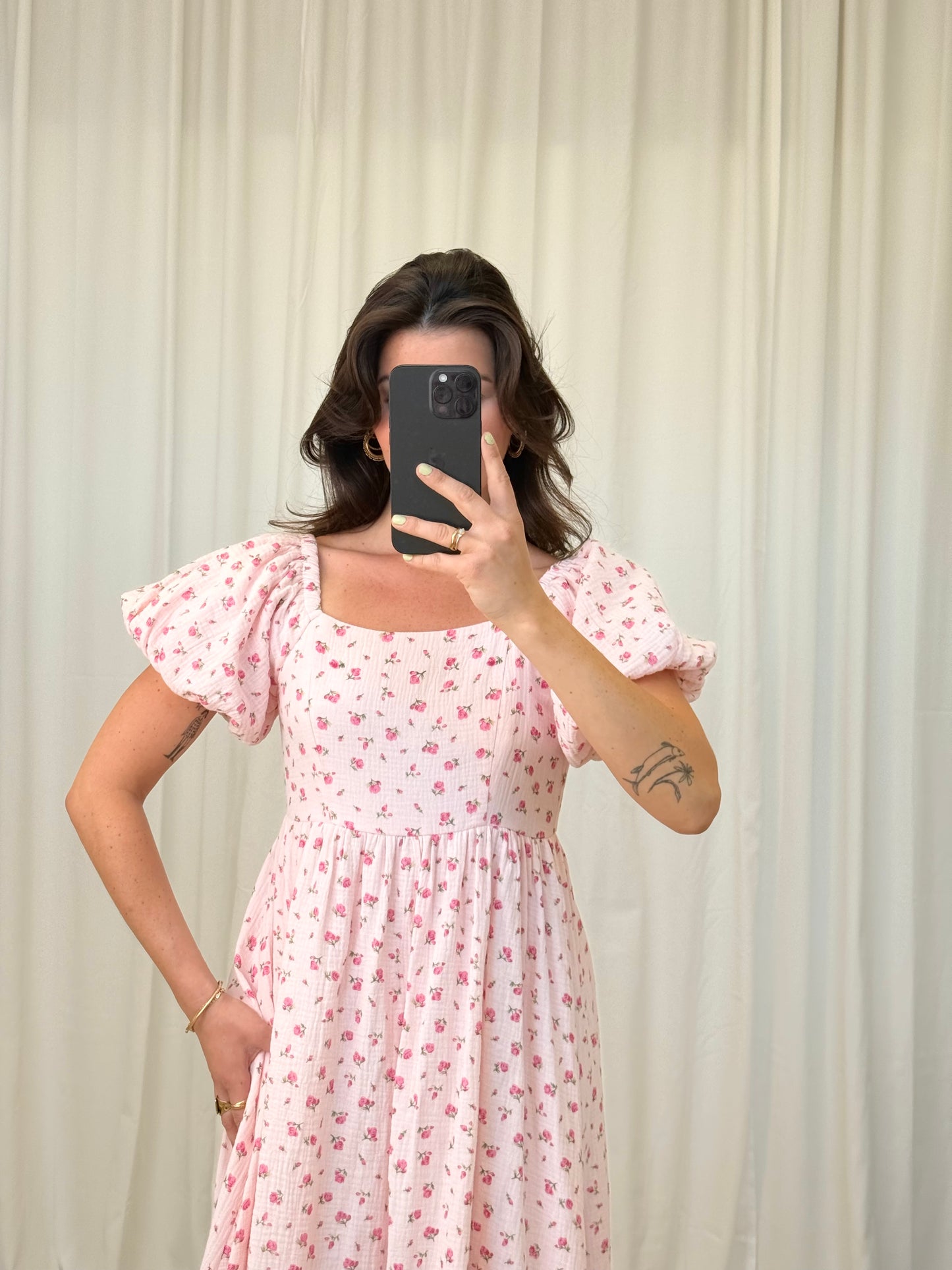 Musselin Blumen Kleid yuna