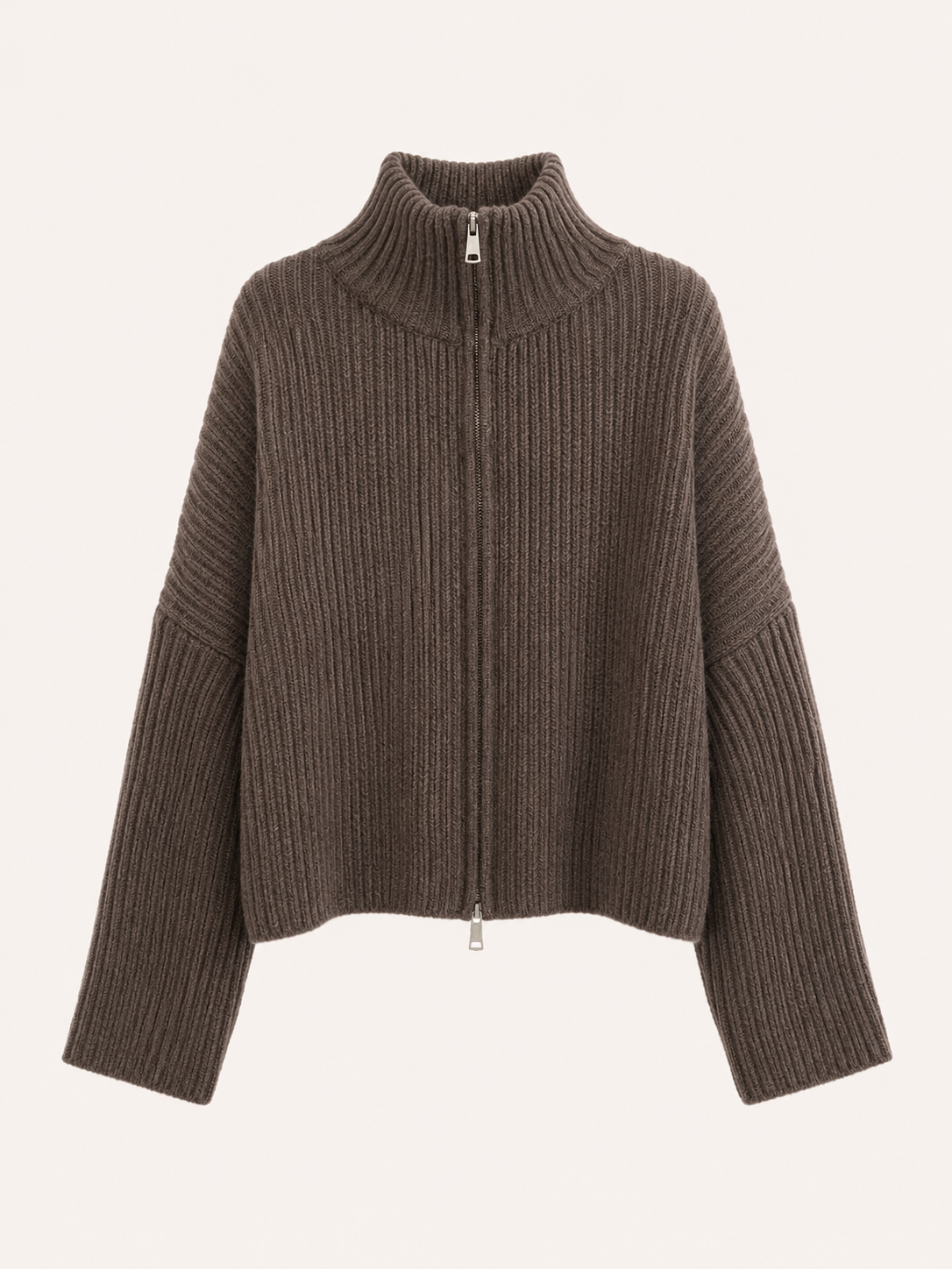 Strickjacke mit Reißverschluss