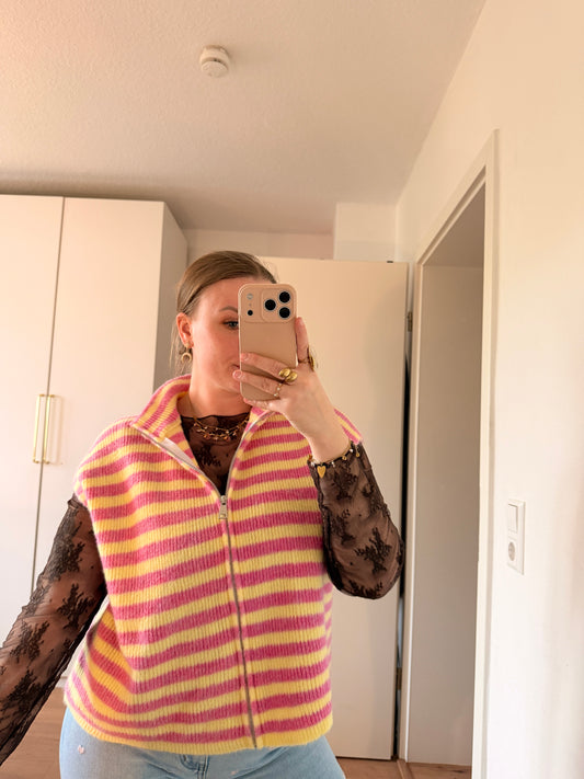 Gestreifte Strickweste Ari