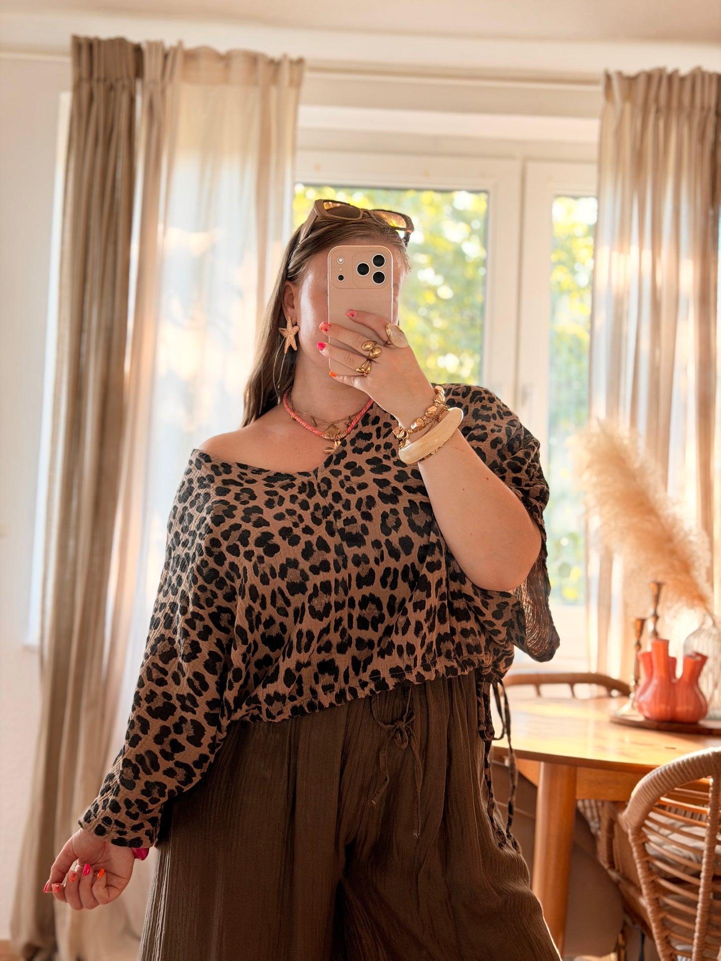 Leo Musselin Bluse zum binden