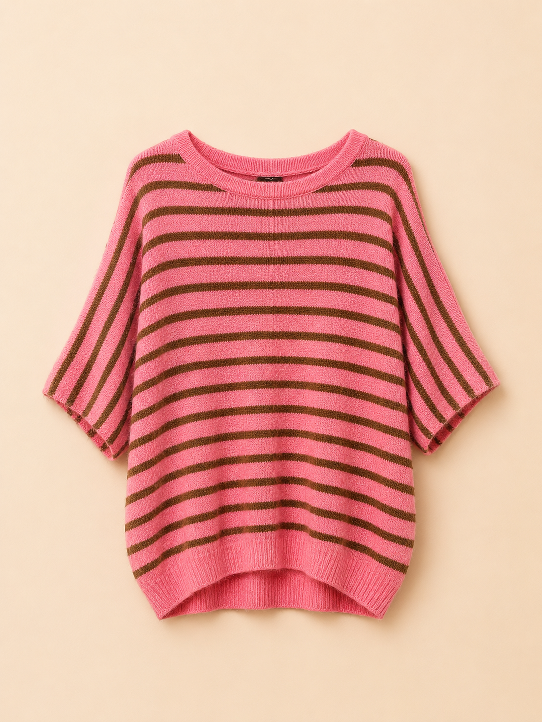 Strick T-Shirt gestreift