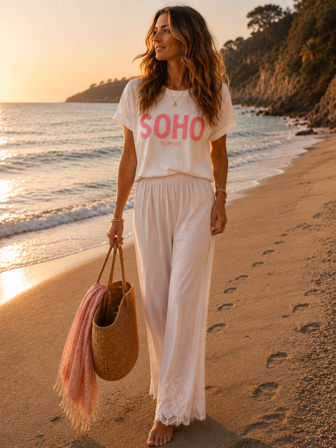 Jersey Hose mit spitze