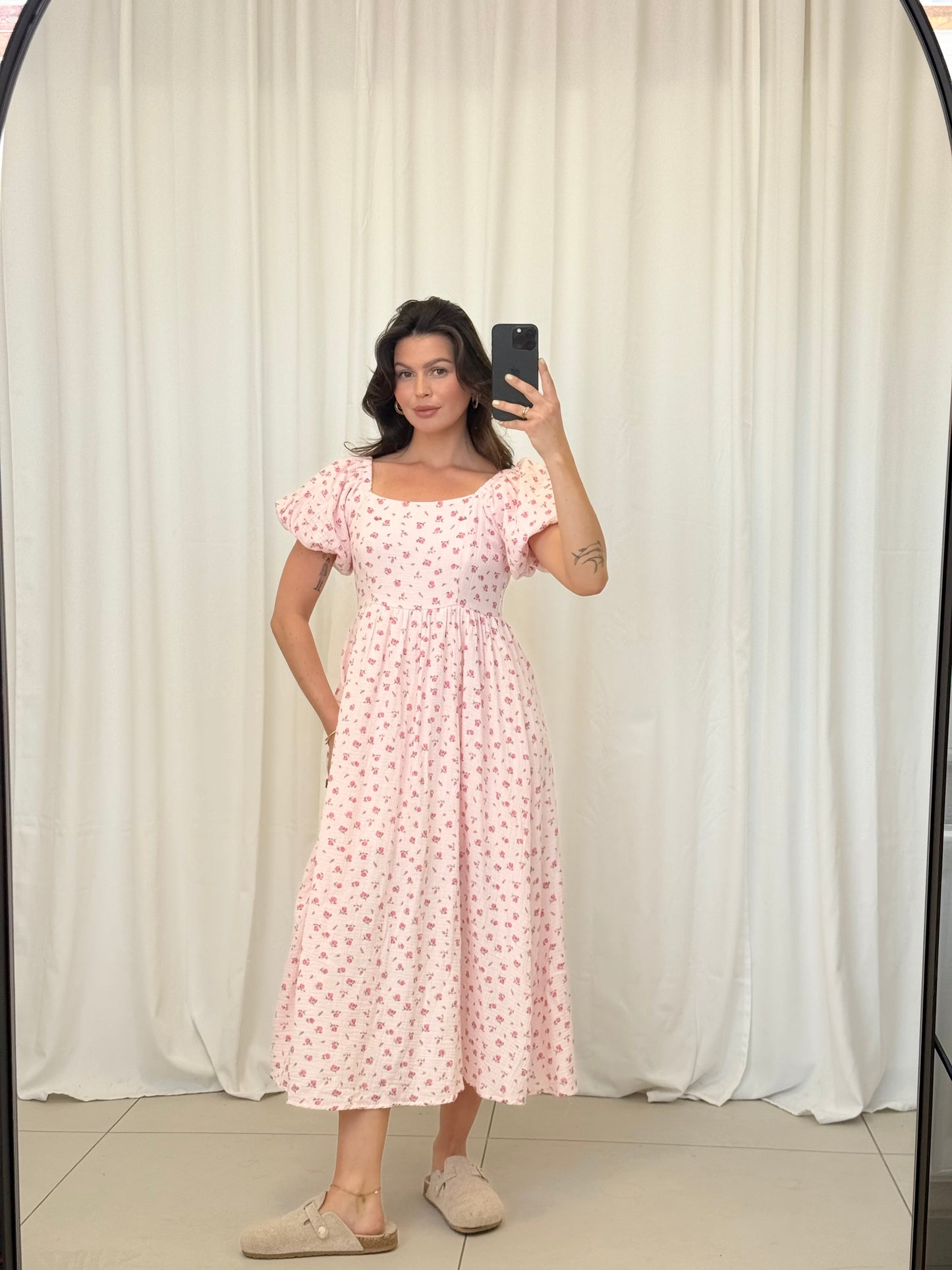 Musselin Blumen Kleid yuna