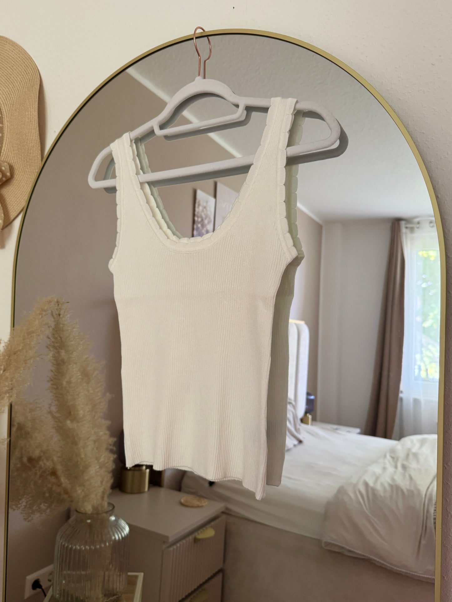 Rippstrick-Top Beige – Einheitsgröße bis 42/44 | Basic mit Style