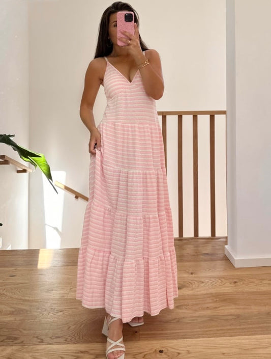 Gestreiftes Maxikleid Malea