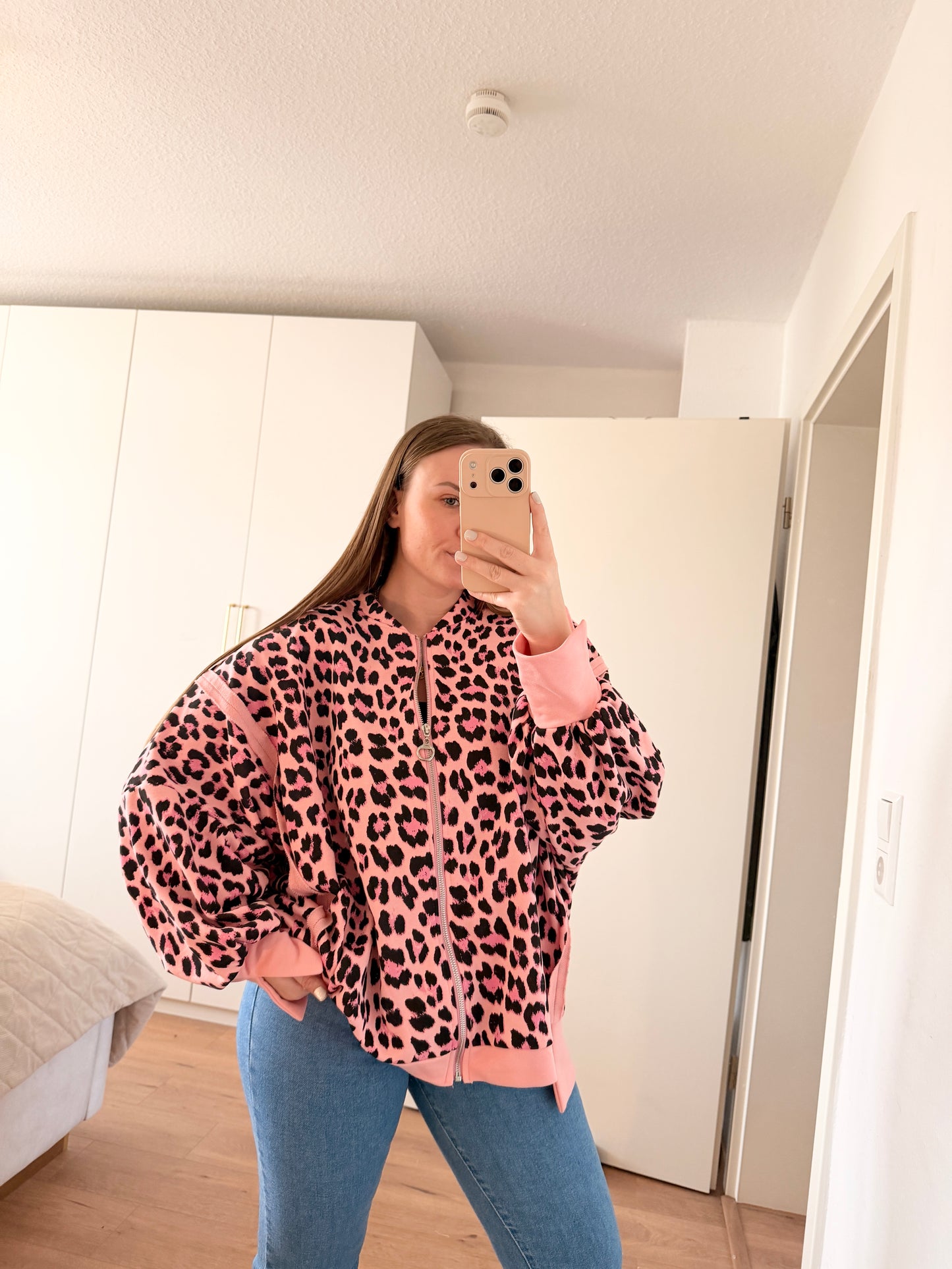 Leo Oversize Jacke mit Reißverschluss