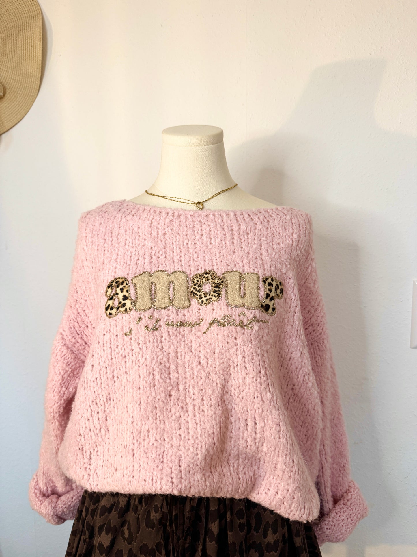 Boucle Pullover Rosa