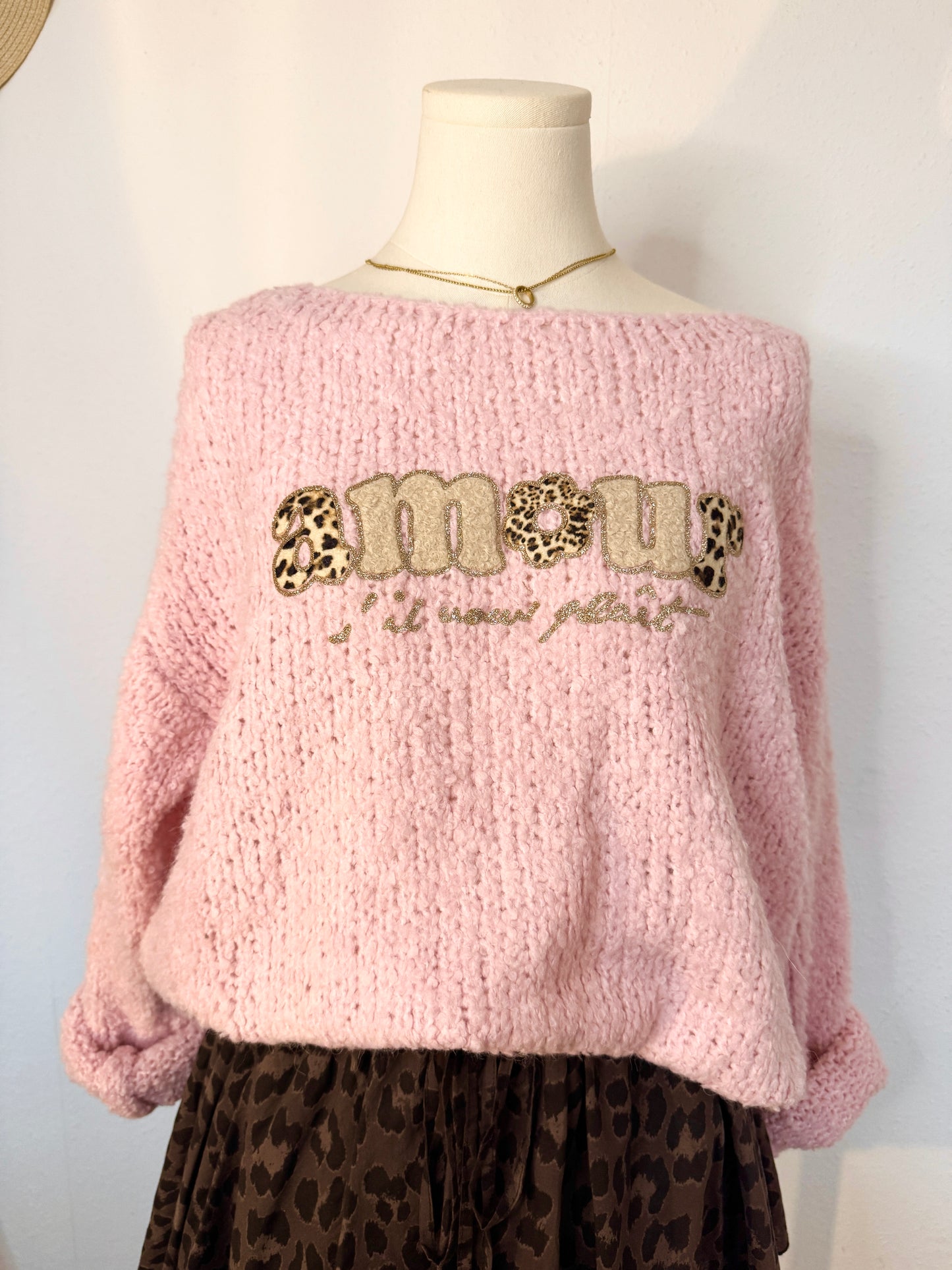 Boucle Pullover Rosa