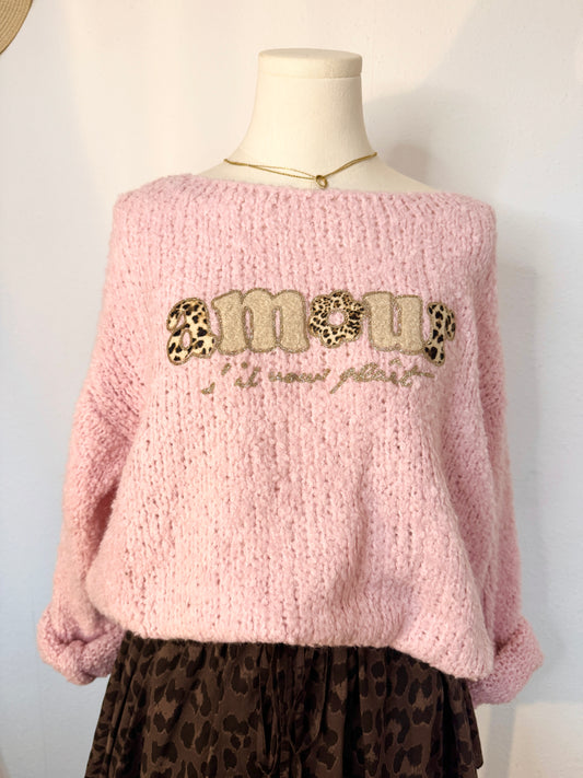 Boucle Pullover Rosa