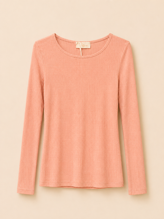 Cashmere long sleeve rippstrick Optik