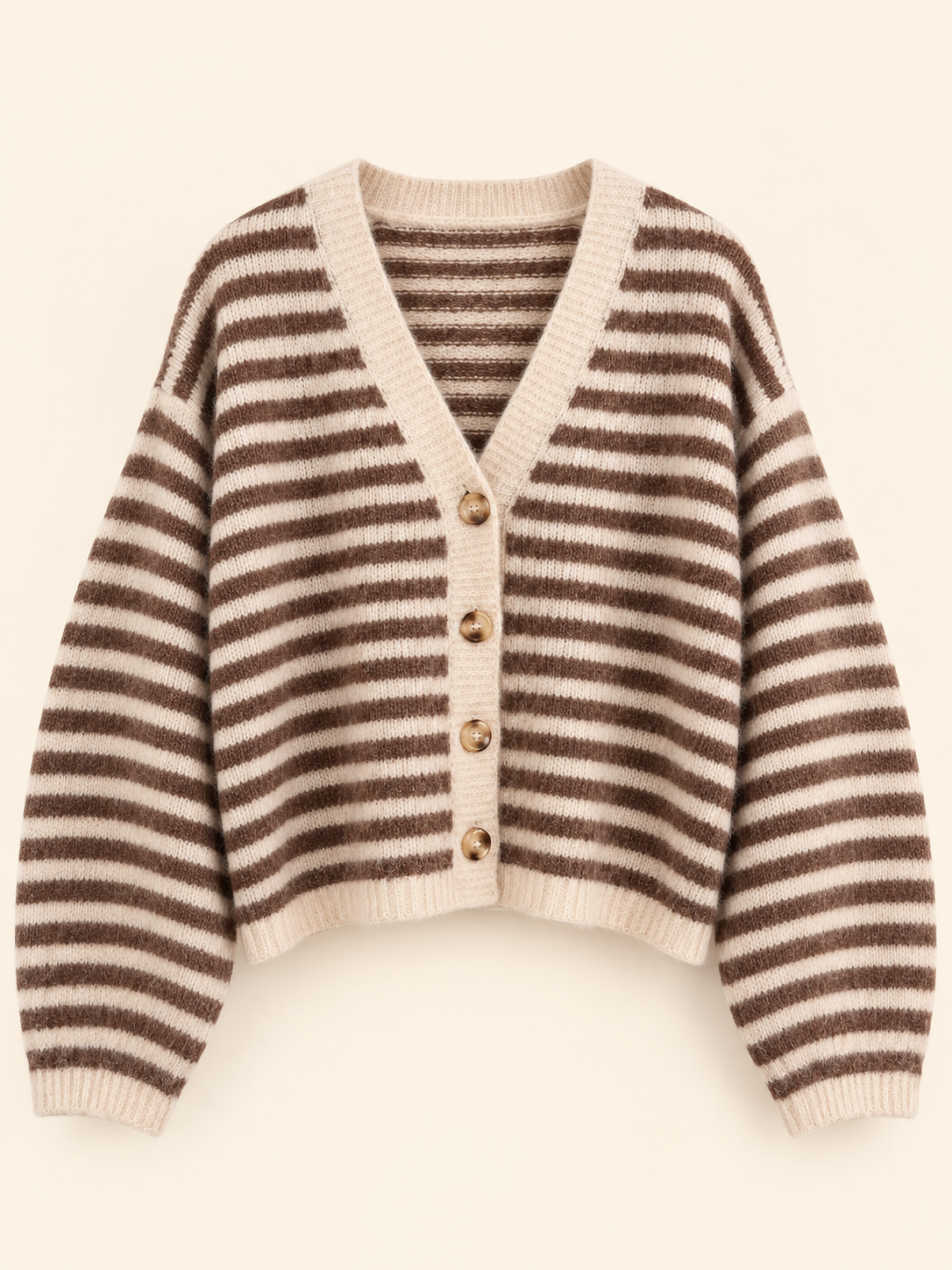 Stripes Cardigan mit Knöpfen
