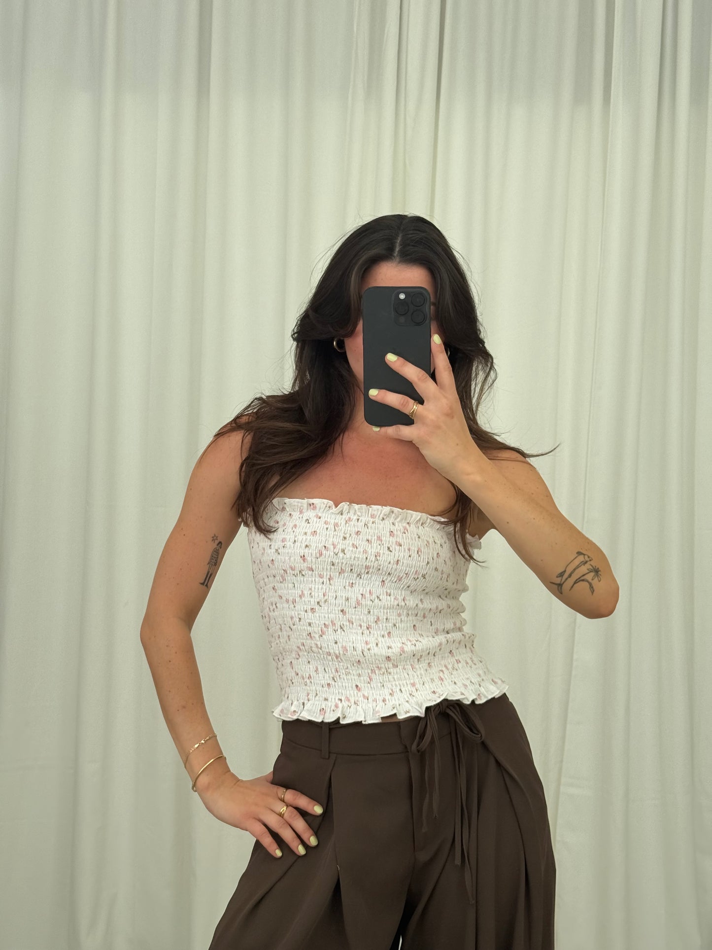 Blumen Bandeau Top