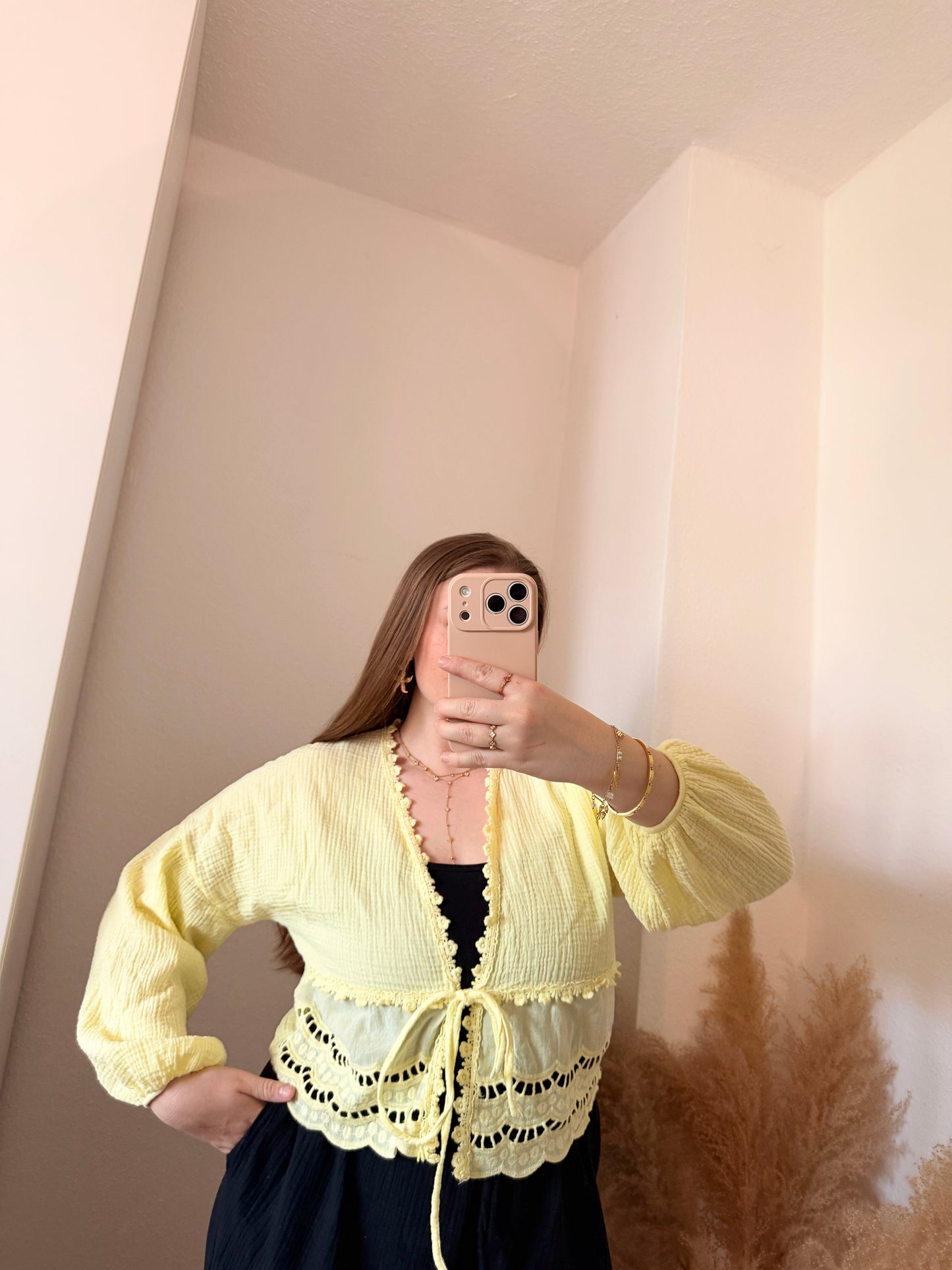 Musselin Bluse mit spitze Chloe