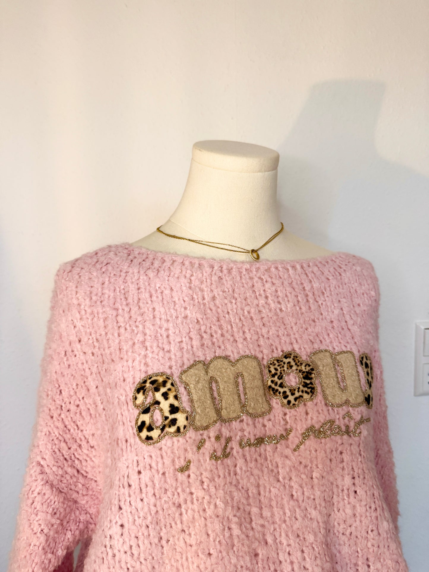 Boucle Pullover Rosa