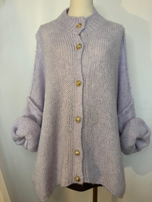 oversize cardigan flieder
