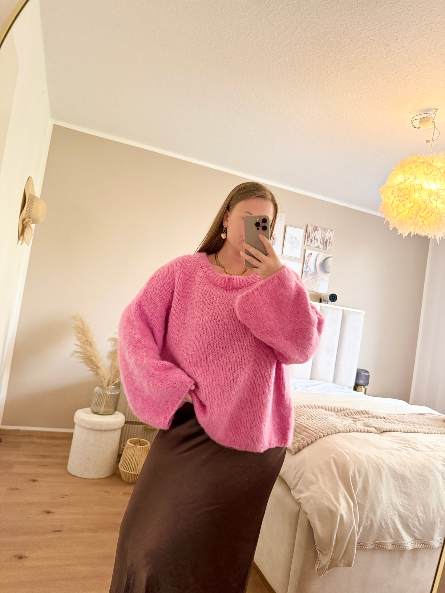 Kuschel-Pullover mit weiten Ärmeln