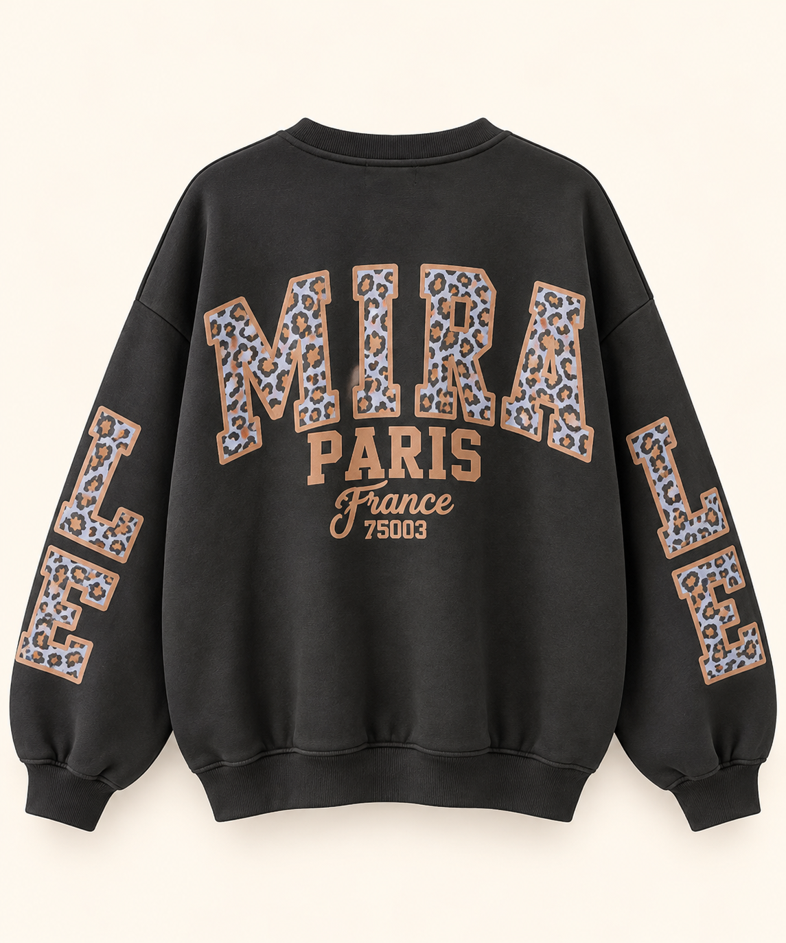 oversize Butterstoff Pullover mit backprint
