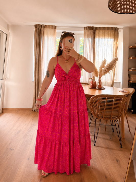 Leichtes Maxi Blumen Kleid