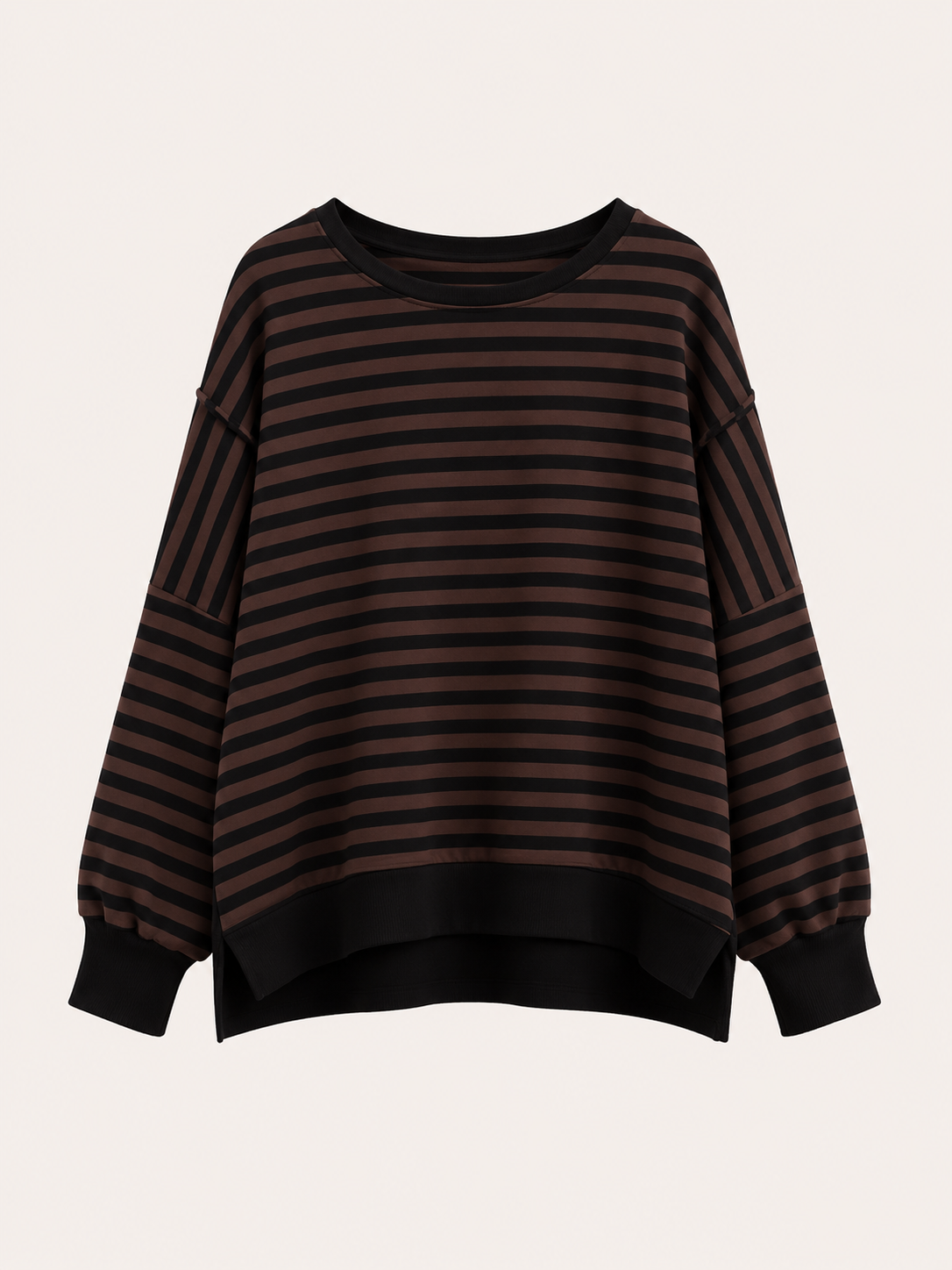 Oversize Streifen Pullover