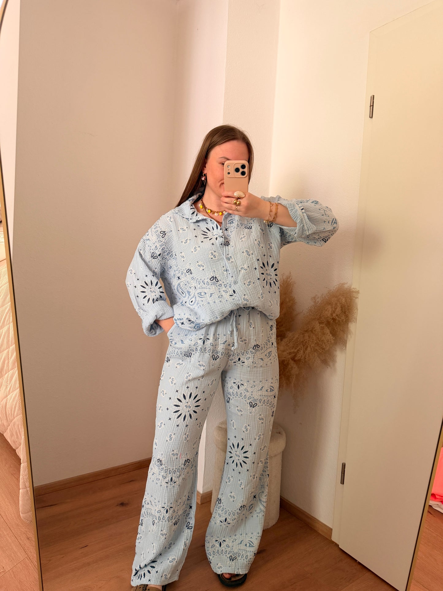 Musselin Hose mit Muster