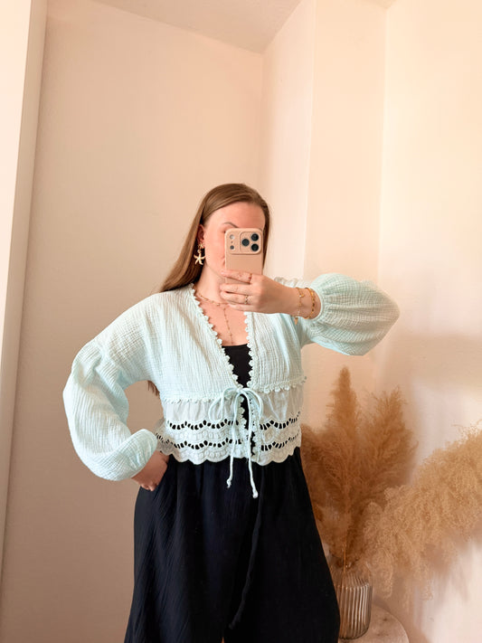Musselin Bluse mit spitze Chloe