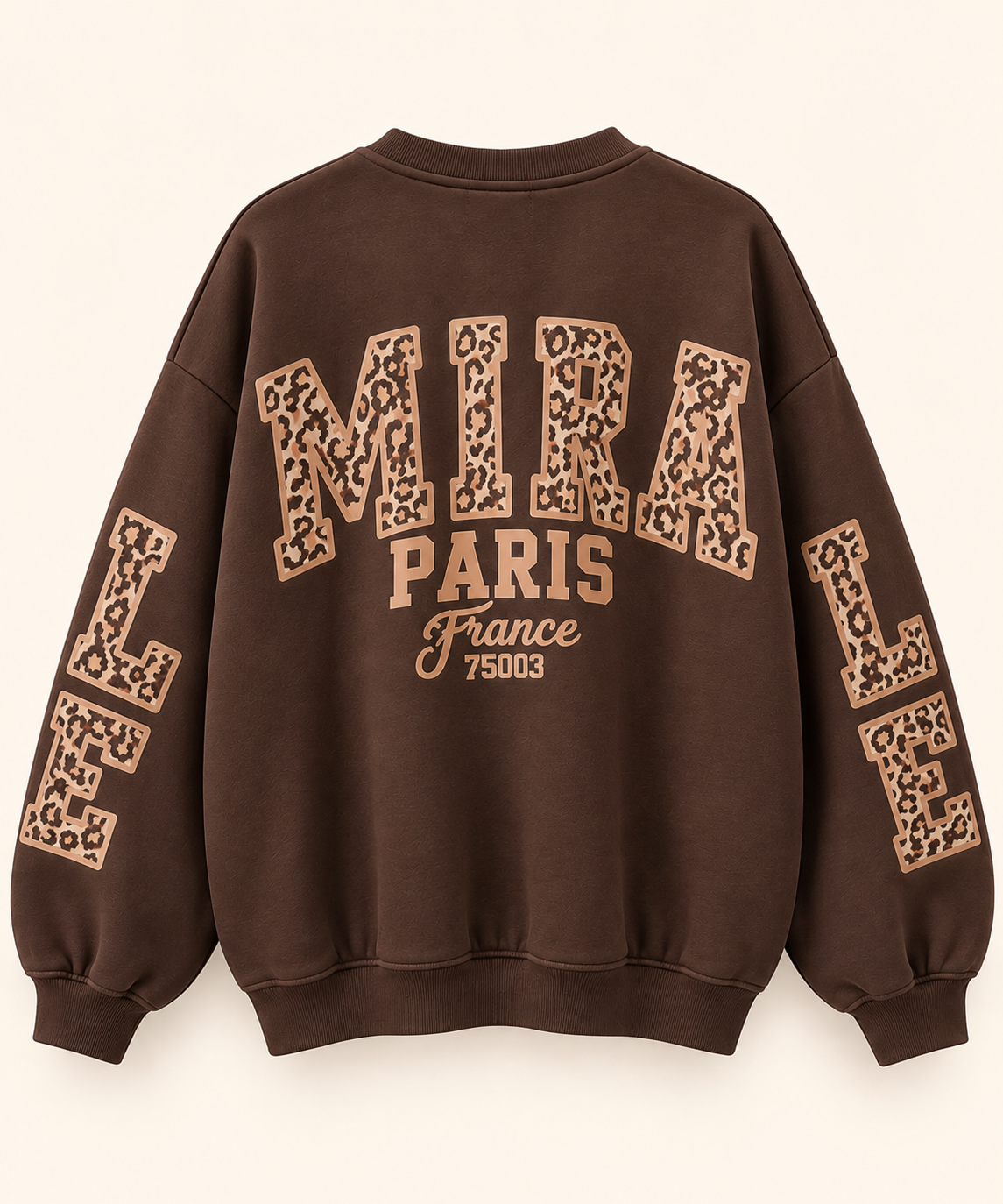 oversize Butterstoff Pullover mit backprint
