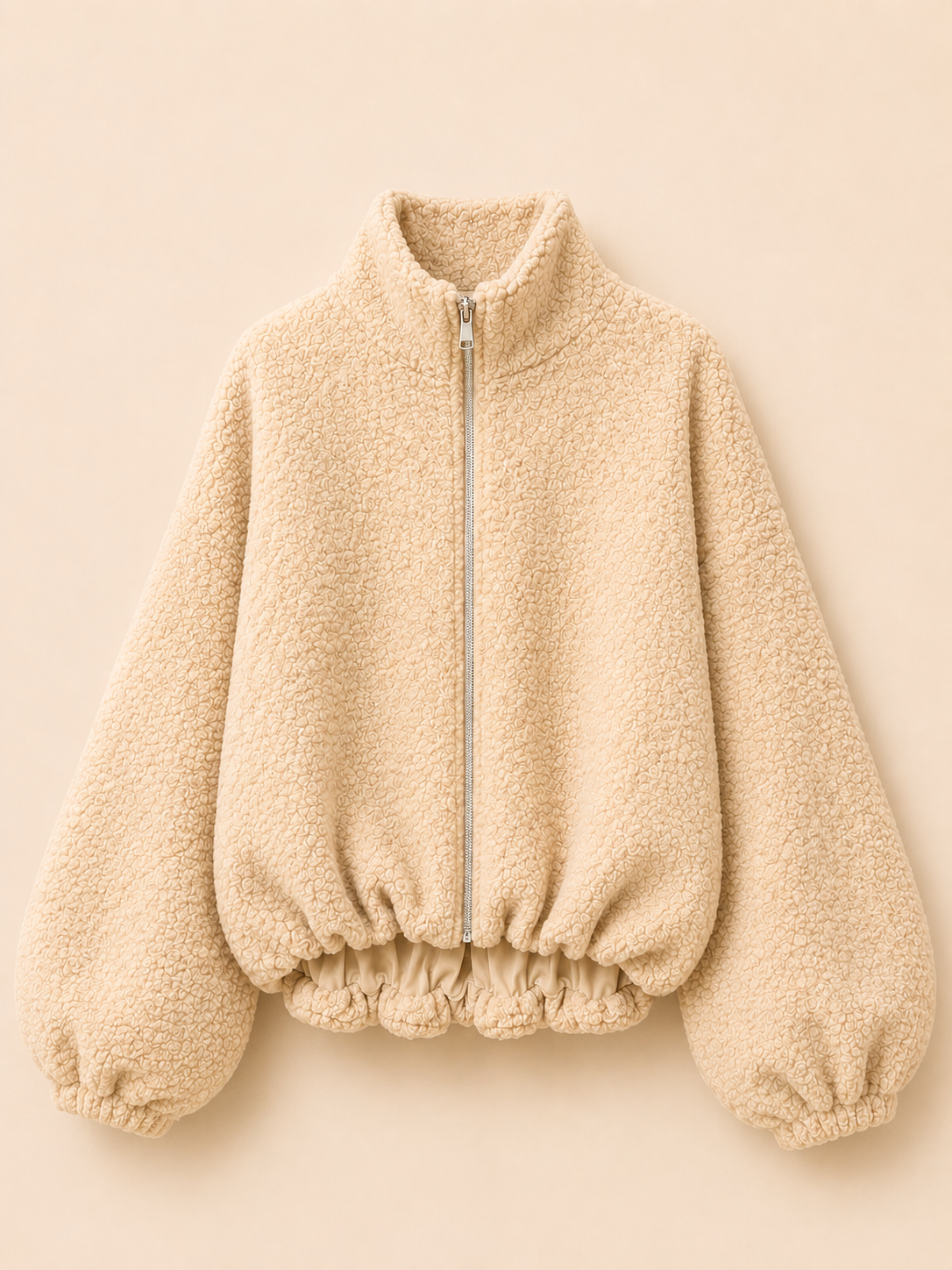 Kuschelige Jacke mit Raffung