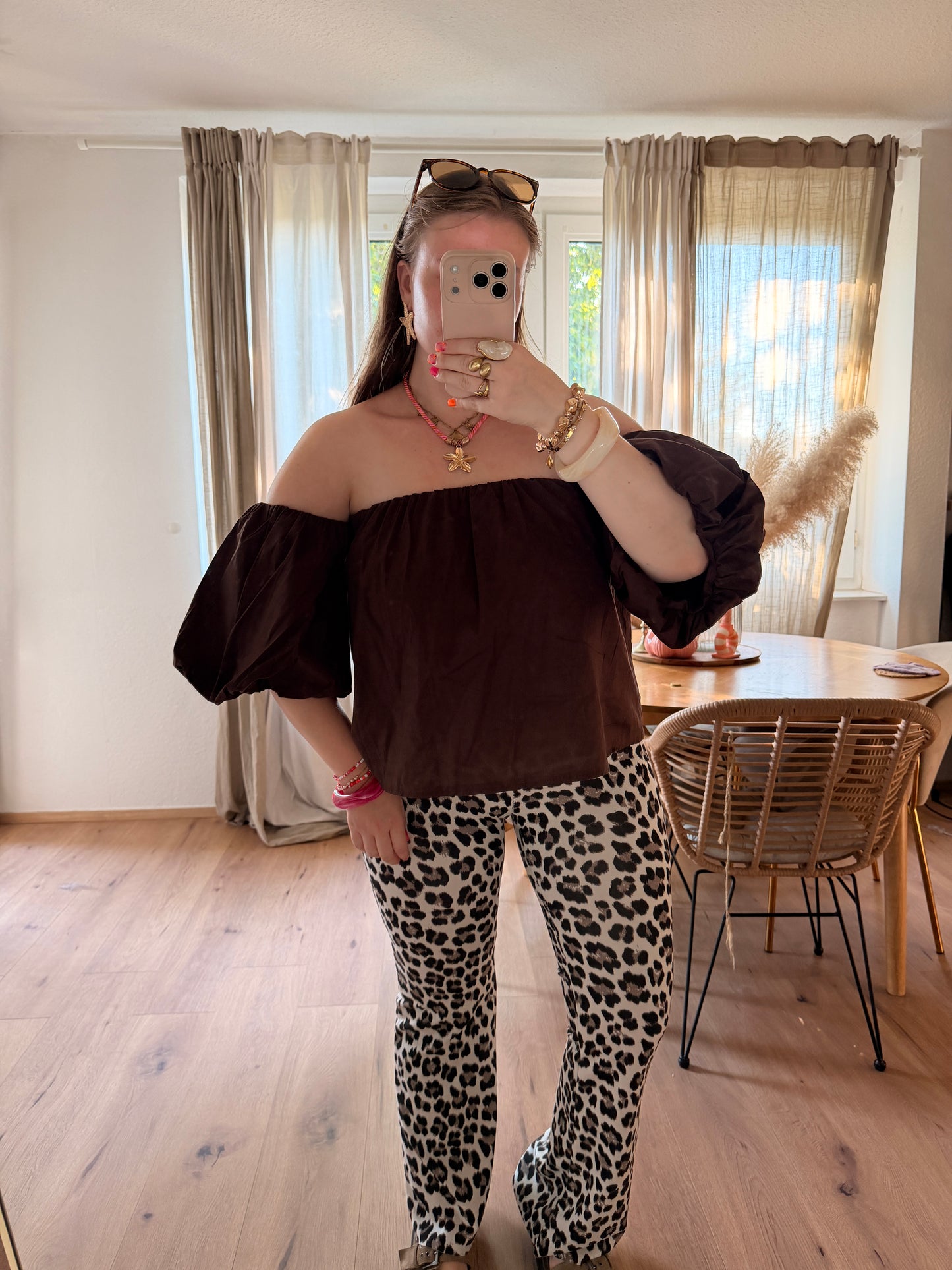 Off Shoulder Oberteil aus Baumwolle