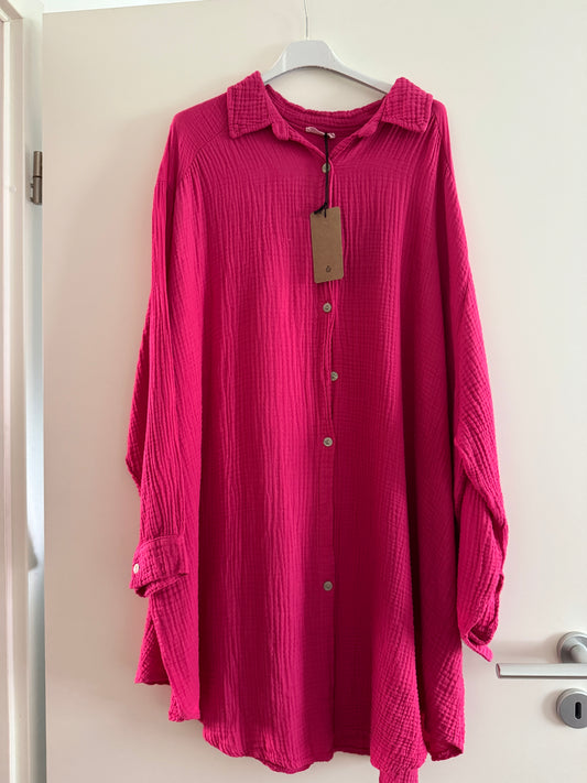 Lange Musselin Bluse oversize
