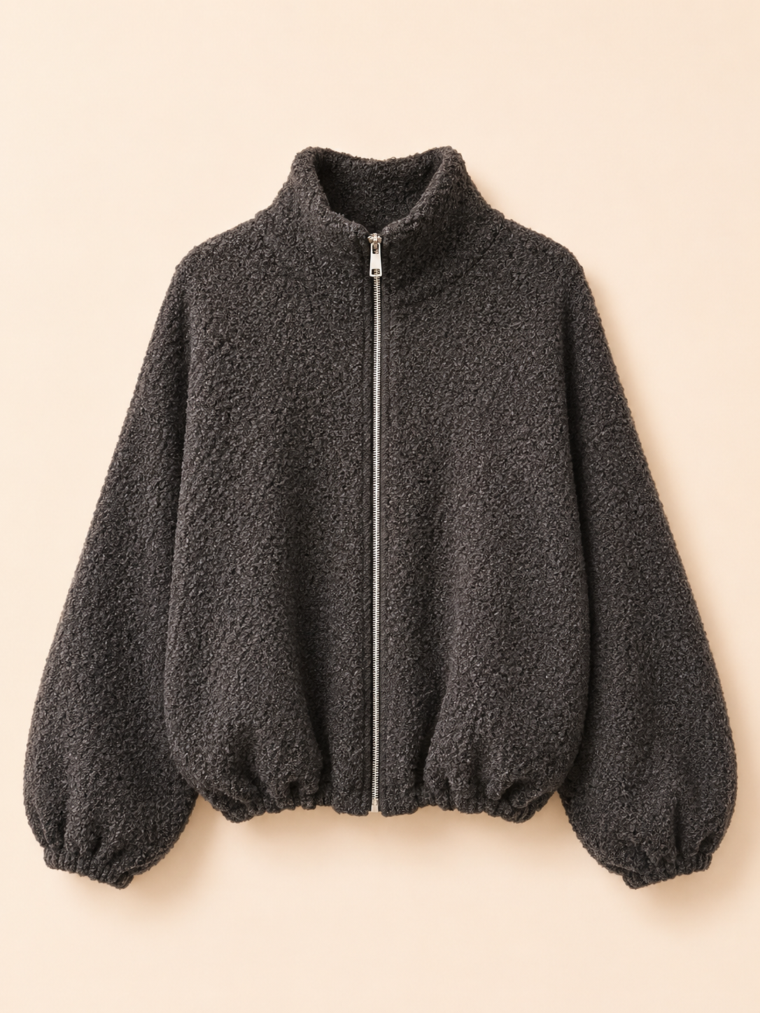 Kuschelige Jacke mit Raffung