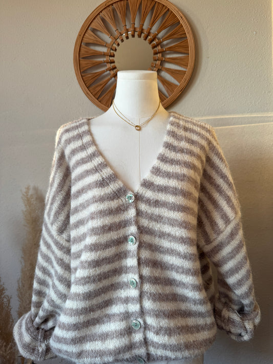 Streifen cardigan