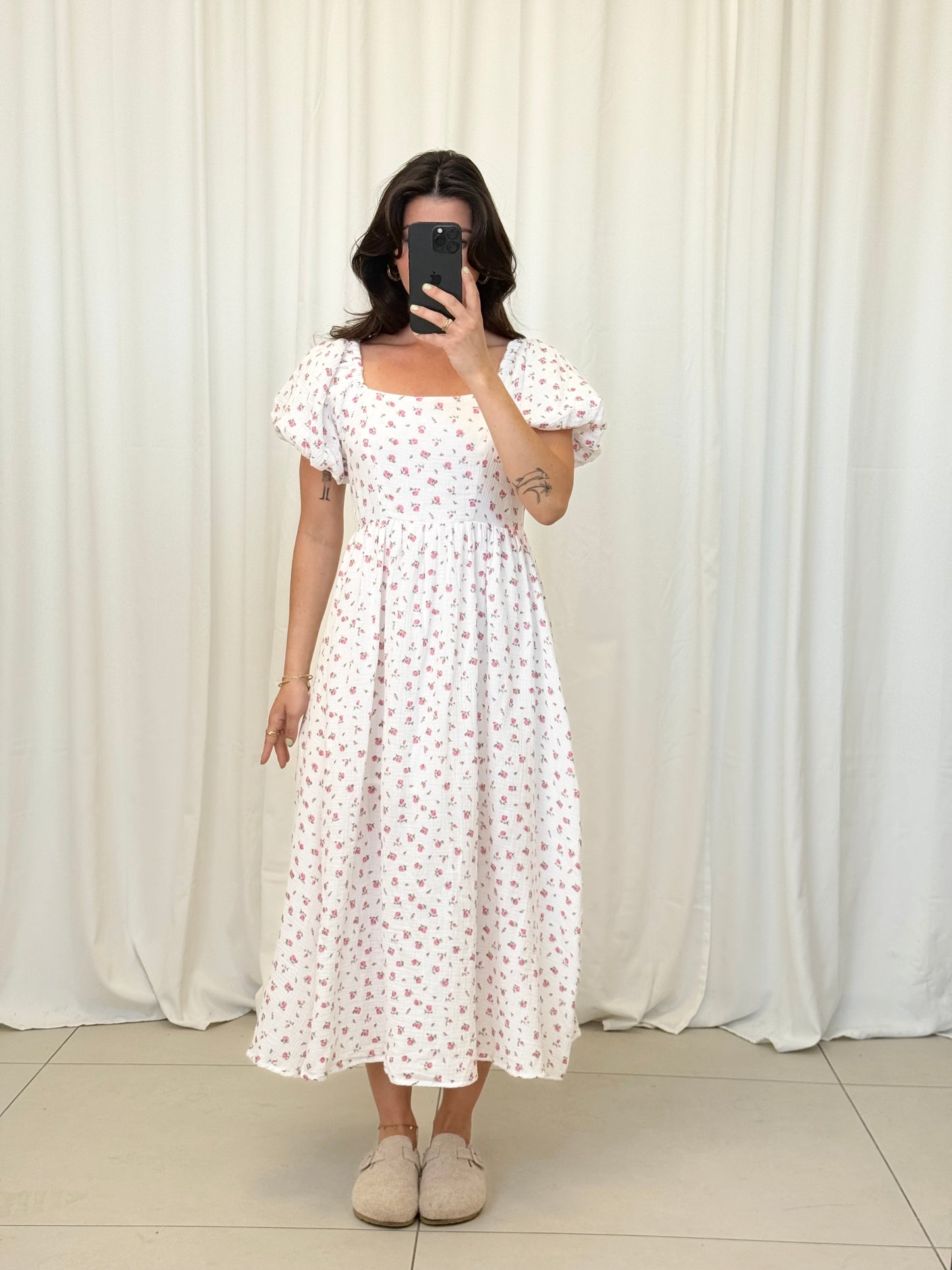 Musselin Blumen Kleid yuna