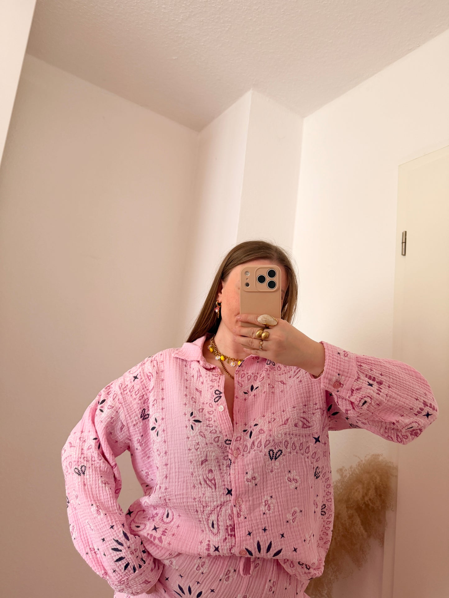 Musselin Bluse mit Muster