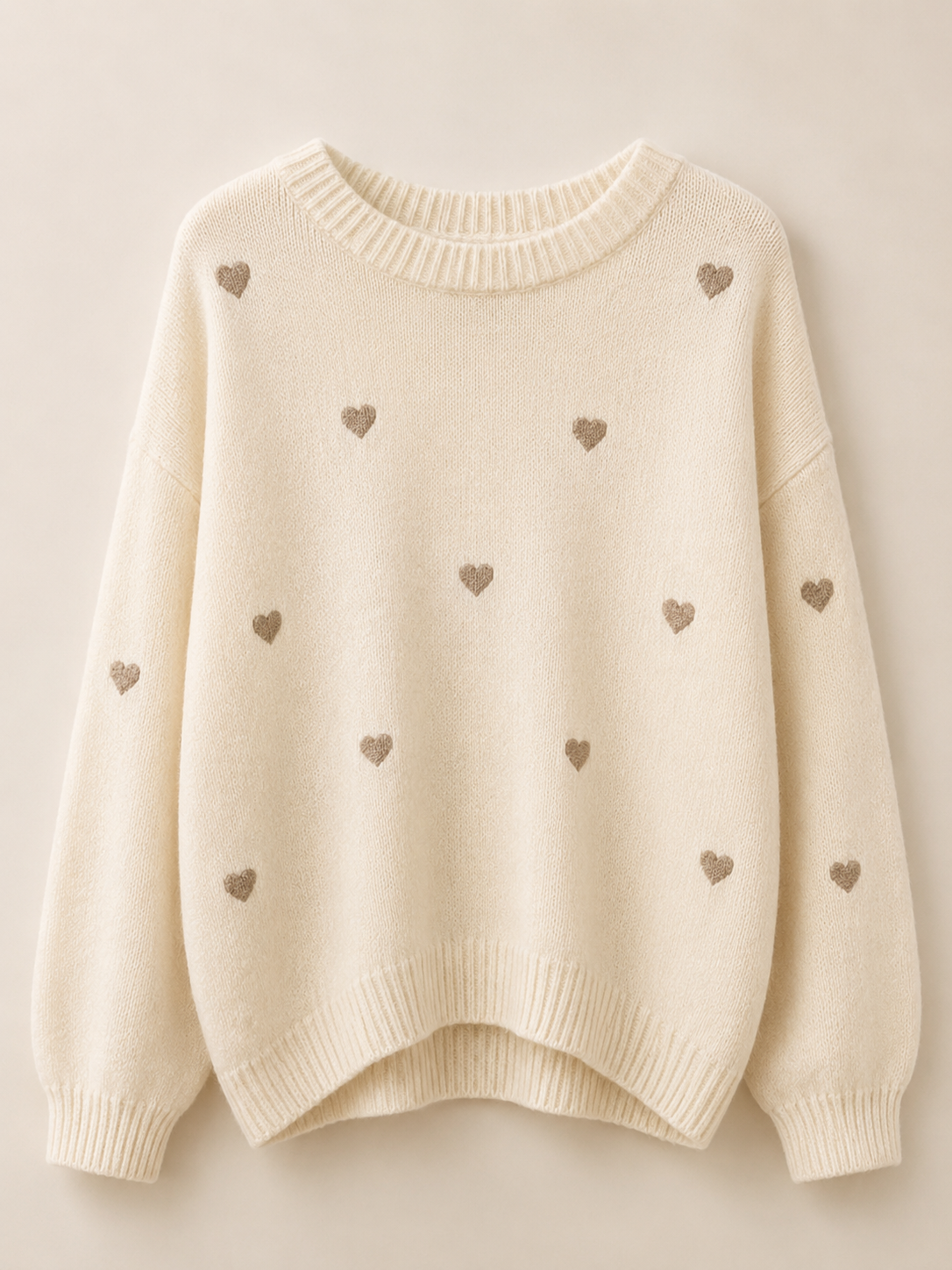 OVERSIZE Pullover mit Herzchen
