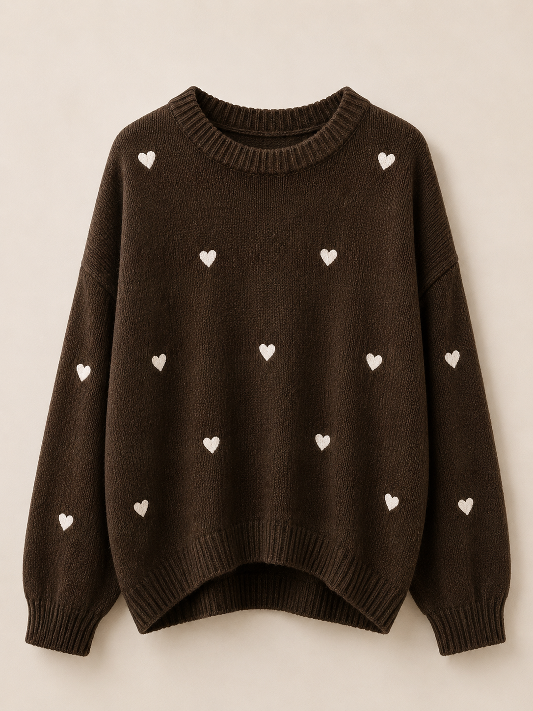OVERSIZE Pullover mit Herzchen