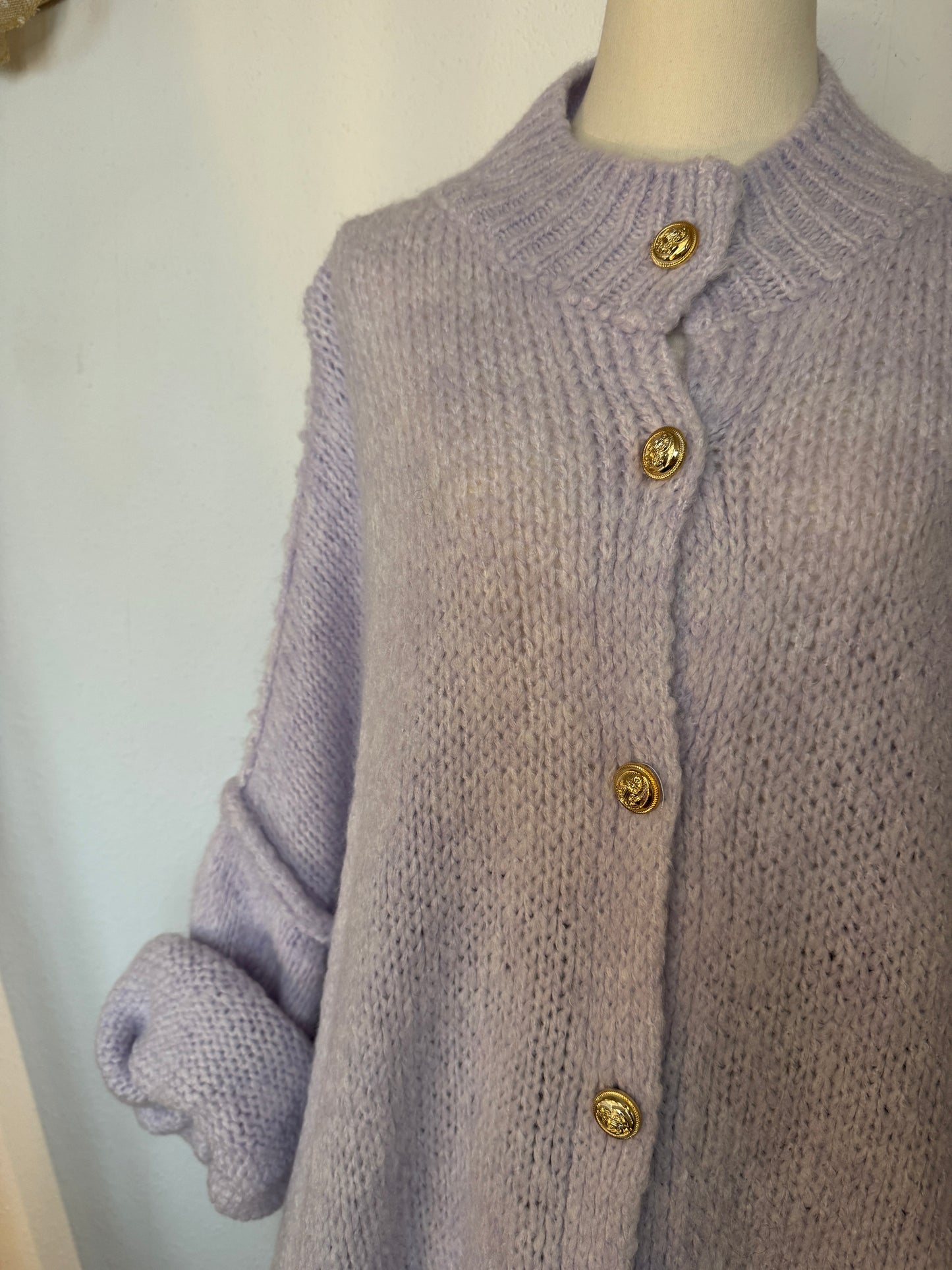 oversize cardigan flieder