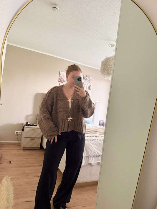 Cardigan mit Seestern Knöpfen in Gold