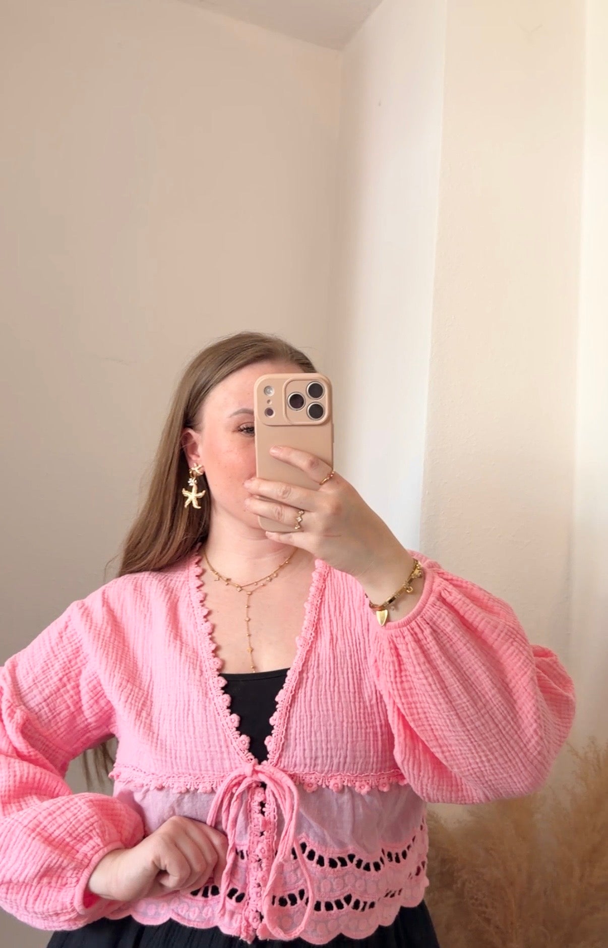Musselin Bluse mit spitze Chloe