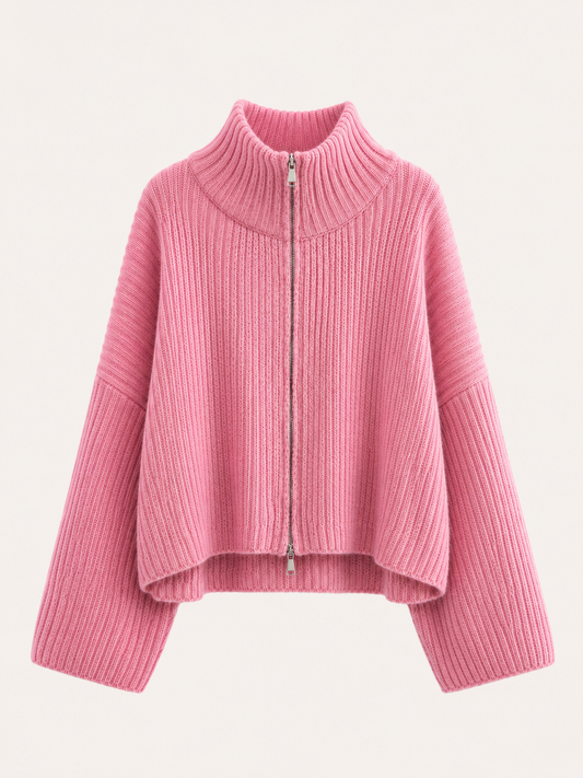 Strickjacke mit Reißverschluss