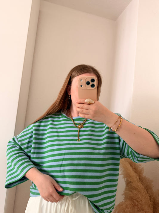 Gestreiftes Dreiviertel Ibiza Shirt