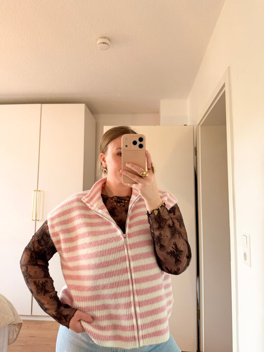Gestreifte Strickweste Ari