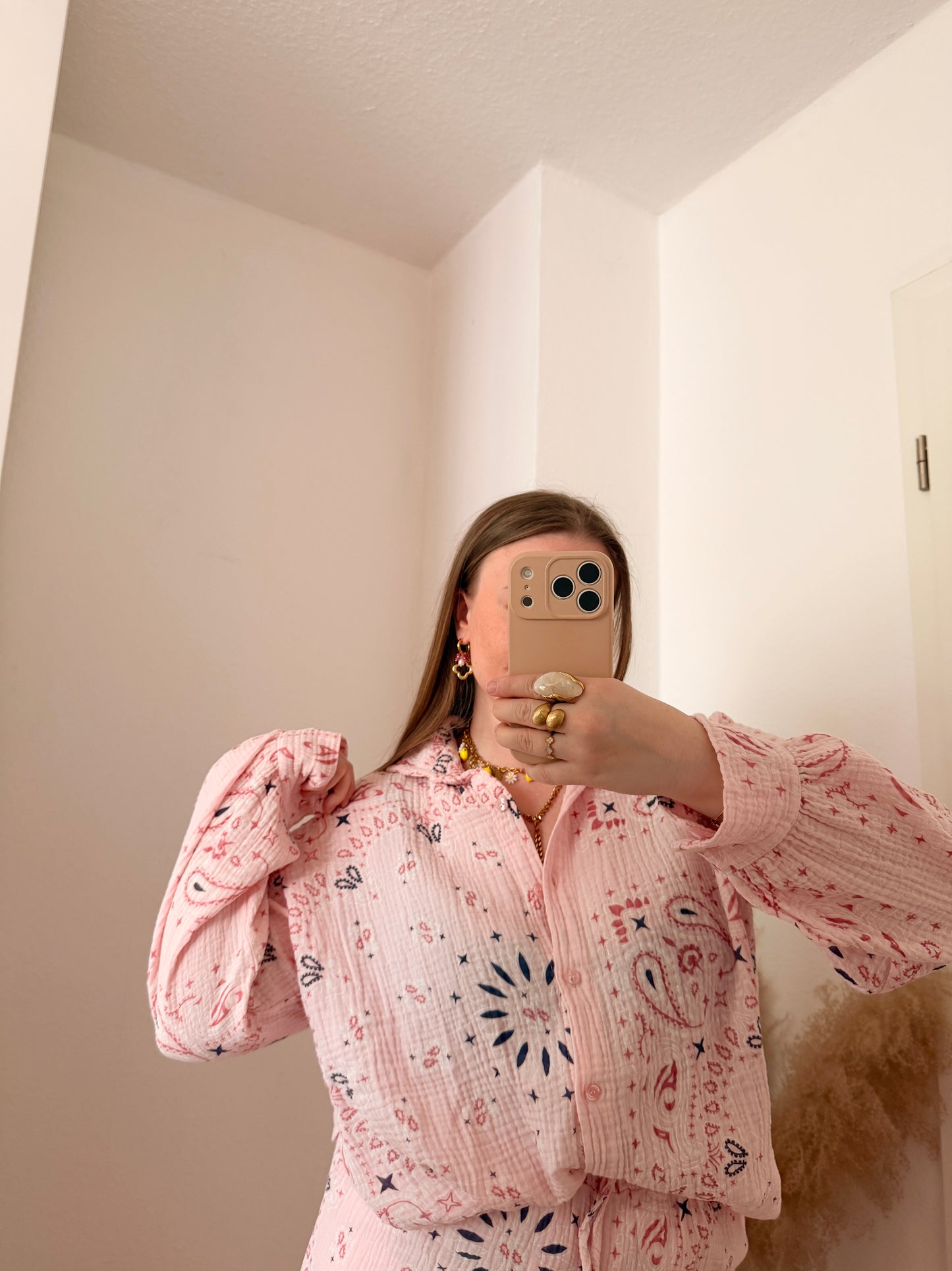 Musselin Bluse mit Muster