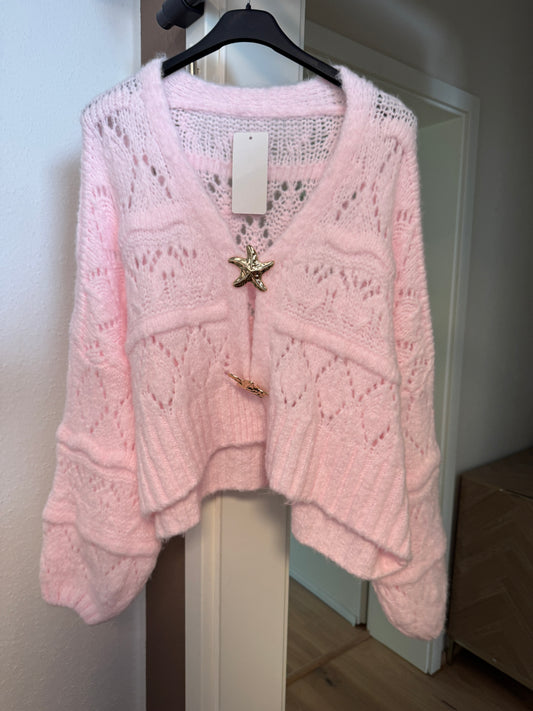 Cardigan mit Seestern Knöpfen in Gold