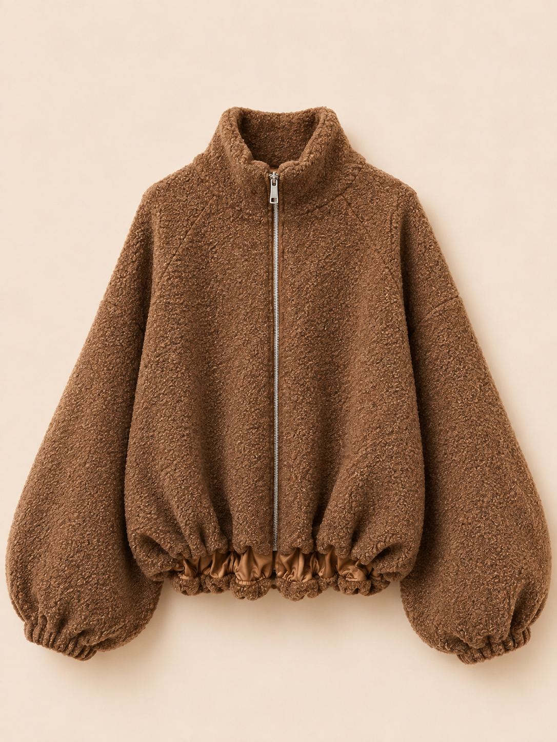 Kuschelige Jacke mit Raffung